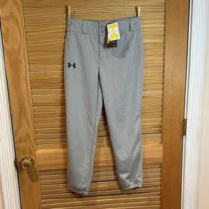 Under Armour Light Gray Baseball Performance Pants (Cooling).
